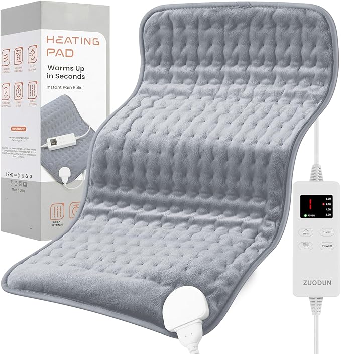 Heating Pad for Neck and Shoulder, Electric Heating Pad with Moist Heat Options, Heating Pads for Back Pain, Period Cramps Pain Relief