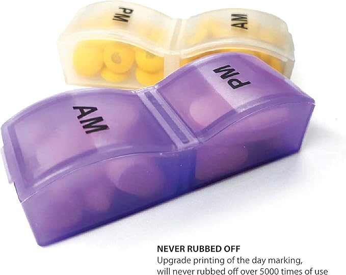 Deke Home - Monthly Pill Organizer 2 Times a Day, 30 Day Pill Box with AM PM Compartments, Large Monthly Medicine Organizer for Vitamins, Supplements & Medication, Travel-Friendly Pill Case, BPA Free