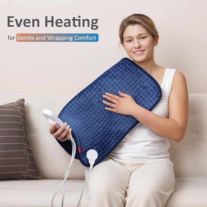 Comfytemp Ultra-Wide Heating Pad for Back & Period, Mothers Day & Birthday Gifts for Women Men Mom Dad, Electric Heat Pad for Neck & Shoulder, Auto Shut Off, Machine Washable, 20×24"
