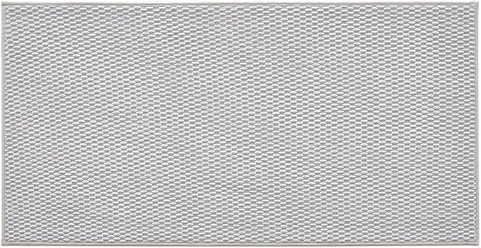TYUU Bathroom Rugs Non Slip Washable, Super Absorbent Thin Bath Mat Quick Dry Low Pile Bathroom Rug, Light Grey 24"x47"
