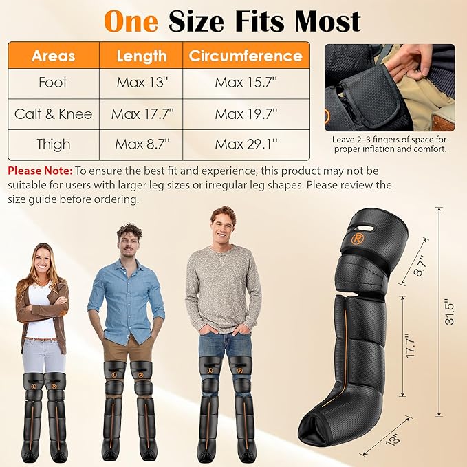 Gifts for Mom Dad Seniors, Leg Compression Massager with Heat, Air Compression Boots for Circulation & Pain Relief, 6 Modes, 9 Intensities, 3 Heating