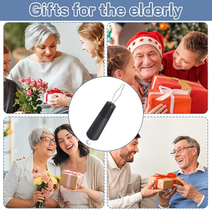 2 Pack Button Hook for Seniors, Premium Stainless Steel Button Helper, Durable Assistive Tool for Elderly Daily Dressing