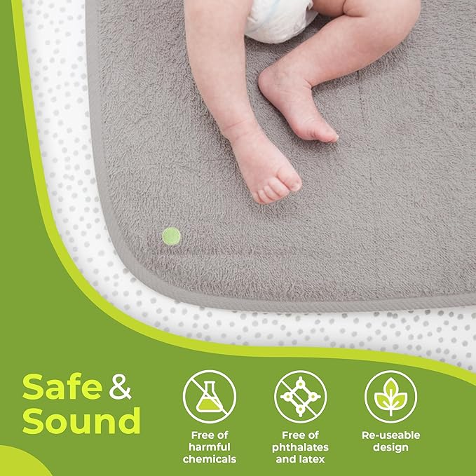PeapodMats Bedwetting & Incontinence Waterproof Bed Mat - Reusable Underpad. Secure Placement & Breathable. Washable. Enviro Friendly 3x3 (Sand) Mattress Protector & Pee Pad for Kids & Adults