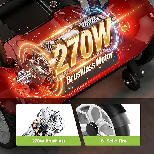 (2026 Upgrade) Lightweight Mobility Scooter for Seniors & Adults, Folding Mobility Scooters, Light Weight 24.8 Miles Trave Foldable 4 Wheeler, Removable Lithium Battery, 300lb Capacity-Gloss Red