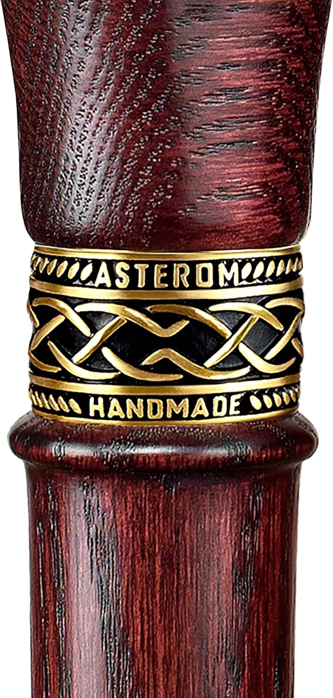 Asterom Handcrafted Walking Cane - Ergonomic, Wooden - Canes for Men - Walking Sticks for Seniors, Unique, Wood