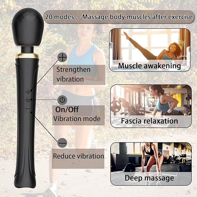 Handheld Massager-Cordless Vbrating Massagers-Travel-Quiet-Relax Body Muscles-Perfect Back Legs Hand Pains and Sports