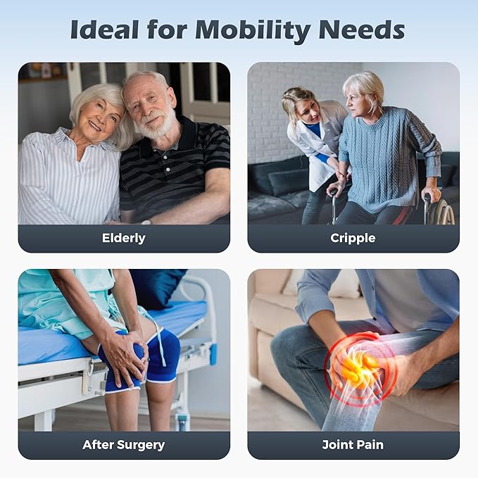 Mobility Scooter for Adults & Seniors with Removable Battery, Cruise & Airport Approved, Foldable Motorized Scooters with Dual Basket, Phone & Cup Holder, Silver