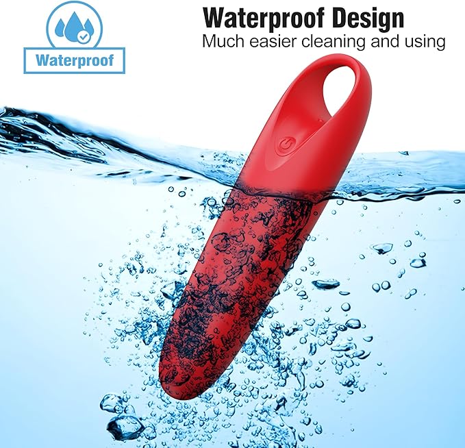 Portable Handheld Electric Back Massager - Mini Waterproof&Rechargeable Handheld Deep Tissue Neck (Rose red)