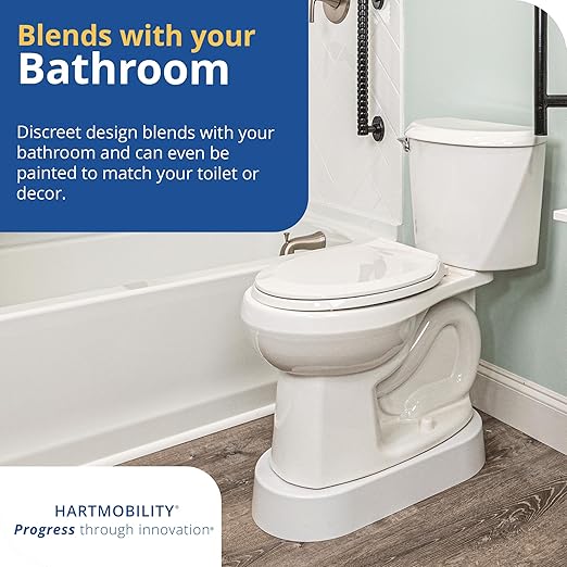 Toilet Riser - 3.5" High Toilet Riser Base for Handicap and Elderly, Extra Tall Toilet Seat Elevator, 500 lb Capacity, Easy Install Toilet Seat Riser, Compatible with Standard Toilets