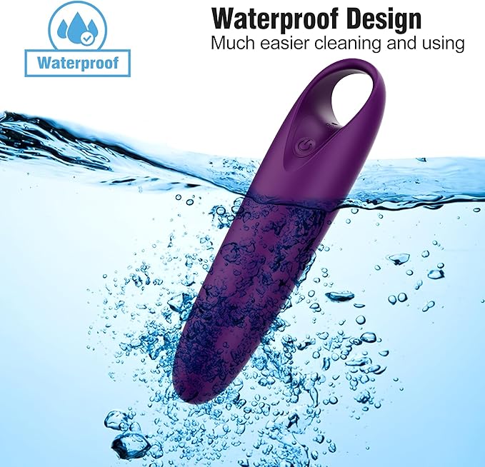 Portable Handheld Electric Back Massager - Mini Waterproof&Rechargeable Handheld Deep Tissue Neck (Violet)