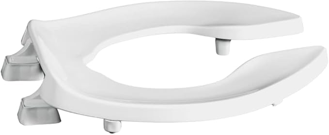 Centoco 2 inch Raised Toilet Seat for Seniors, Elongated, Open Front No Cover, Commercial, Plastic, Made in the USA, HL1500STSCC-001, White