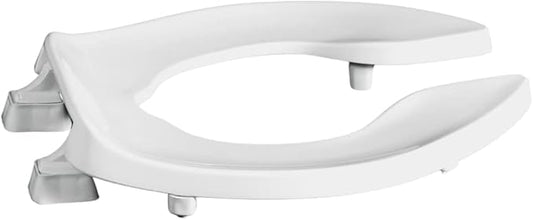 Centoco 2 inch Raised Toilet Seat for Seniors, Elongated, Open Front No Cover, Commercial, Plastic, Made in the USA, HL1500STSCC-001, White