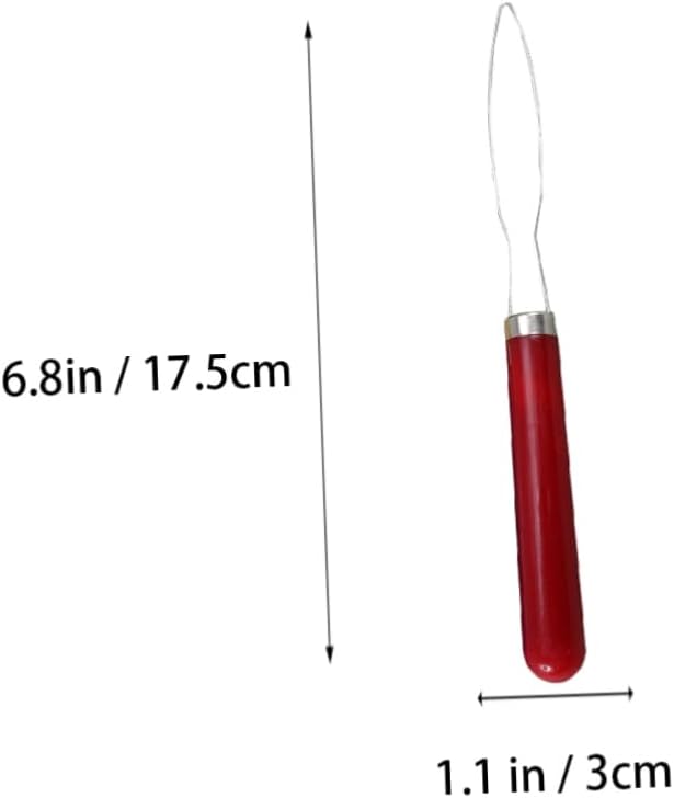 6pcs Button Assist Device Comfortable Plastic Handle Stainless Steel Helper Grip Tool for Easy Buttoning Red Yellow Patterns