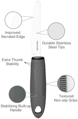 Bendable Adaptive Utensils for Elderly, Disabled People, Parkinson’s, Arthritis, Hand Tremors, Weak Hand Grip & Handicapped, Arthritic Hands-Non Slip Handles