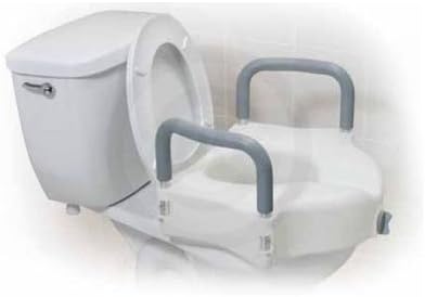 Drive Medical Raised Toilet Seat with Tool-Free Removable Arms