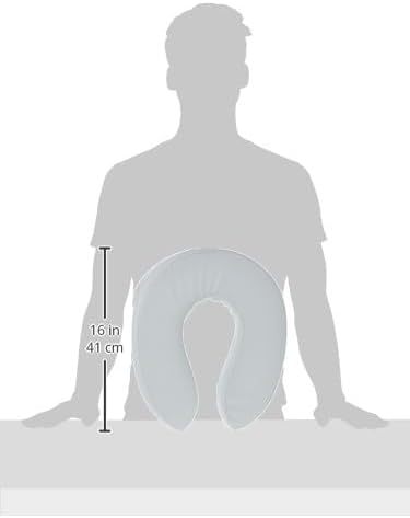 Essential Medical Supply Foam Padded Toilet Seat Cushion Riser - 4" Height, Hook and Loop Attachment for Easy Installation, Washable Vinyl Cover - Added Cushion for The Toilet with Pressure Relief