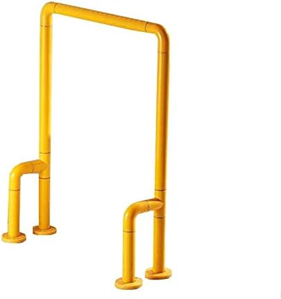 Floor-Standing Toilet Rails, Stainless Steel Frame Support Grab Bar, Home Bathroom Handicap Nylon Non-Slip Handle, Shower Balance Bar Assist Grip (Color : Yellow, Size : 54x72cm)