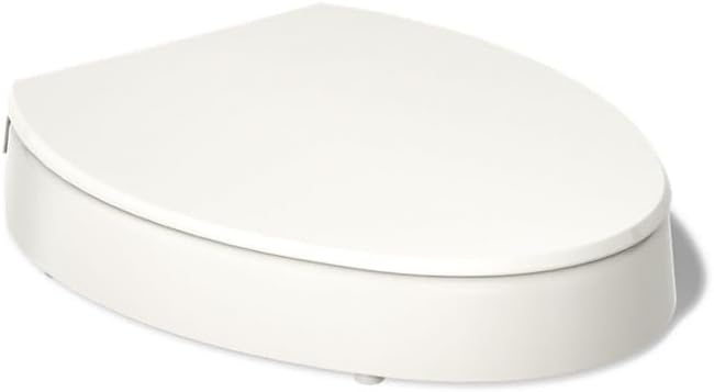 KOHLER 25875-96 Hyten 3" Height, Elevated Soft Close Elongated Toilet Seat, Contoured Seat with Grip-Tight Bumpers, Quick-Attach Hardware, No Slam Toilet Seat, Biscuit (Pack of 2)