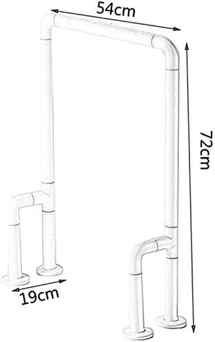 Floor-Standing Toilet Rails, Stainless Steel Frame Support Grab Bar, Home Bathroom Handicap Nylon Non-Slip Handle, Shower Balance Bar Assist Grip (Color : Yellow, Size : 54x72cm)