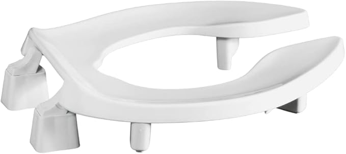 Centoco 3 inch Raised Toilet Seat for Seniors, Elongated, Open Front No Cover, Plastic, Made in the USA, 3L1500STSCC-001, White