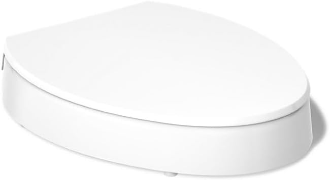KOHLER 25875-0 Hyten 3" Height, Elevated Soft Close Elongated Toilet Seat, Contoured Seat with Grip-Tight Bumpers, Quick-Attach Hardware, No Slam Toilet Seat, White (Pack of 2)