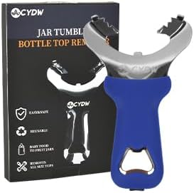 CYDW Mason Jar Opener Tool with No Lid Dents or Damage, Can Opener Manual Multi-Purpose, Easy Twist Manual Handheld Top Remover Utensil, Canning Supplies Tools and Bottle Opener, Made For Lifetime