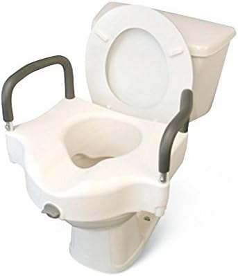 Medline Elevated Heavy Duty Raised Toilet Seat, 300lb Weight Capacity