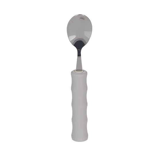 Homecraft Lightweight Foam-Handled Grip Junior Soup Spoon, Adaptive Utensil for Children, Adults, Elderly, and Handicapped, Ergonomic Easy-to-Grip Handle, Ideal for Arthritis or Weak Grip