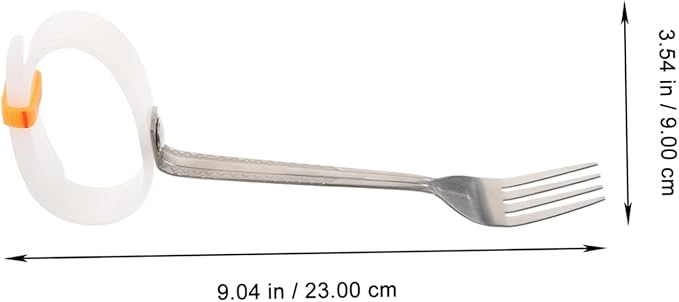 Adaptive Fork for Disabled Individuals Non- Handle Comfortable Eating Utensil for Seniors and Easy to Grip for Elderly and Handicapped Users