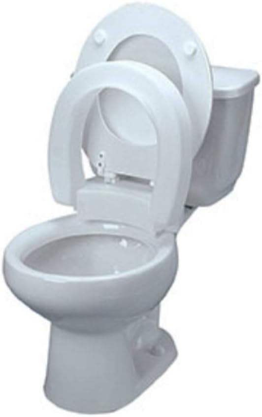 Maddak Inc. Maddak Hinged Elevated Toilet Seat, Standard (725711000), White