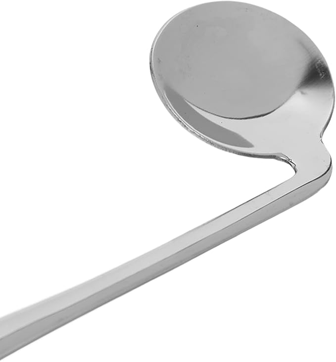 Self Feeding Curved Utensil Angled Spoon, Stainless Steel Curved Spoon, for Hand Tremors, Joint Pain or Elderly Use, Left Right Handed Grip Easy Offset Spoon(Right Hand)