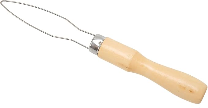 Generic Button Hook for Seniors, 4Pcs Button Hook Wooden Handle Stainless Steel Wire Semi Flexible Assist Tool with Comfort Grip Handle Assist Tool for The
