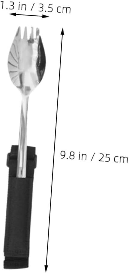 FOMIYES Adaptive Spork for Seniors Portable Anti-Slip Eating Utensil for Elderly Disabled Lightweight Design for Easy Grasp for Hand Reduced Grip Strength