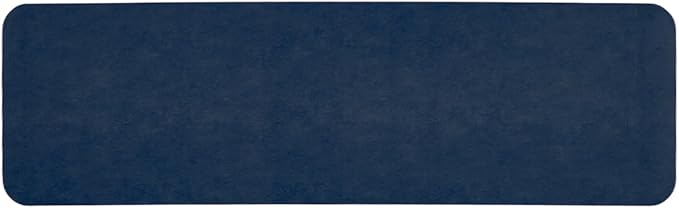 TYUU Bathroom Mat Quick Dry, Bathroom Rugs Non Slip Washable Thin Absorbent Bath Mat Fits Under Door Bathroom Floor Mat Perfect for Bath, Shower, or Sink 17"x59" Navy Blue