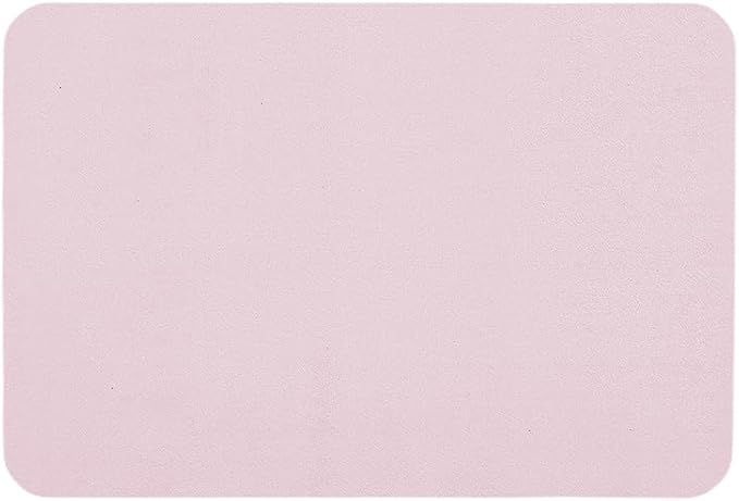 TYUU Pink Bath Mat, Bathroom Rugs Non Slip Washable Thin Absorbent Quick Dry Bath Mat Fits Under Door Bathroom Floor Mat Perfect for Bath, Shower, or Sink 24"x36" Pink