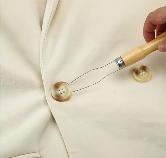 2 Pack Button Hook Dressing Aids with Zipper Pull Button Aid and Zipper Pull Helper for Button Assist Device Shirt & Coat Buttoning Aid for Elderly