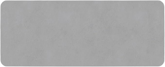 TYUU Bathroom Mat Quick Dry, Bathroom Rugs Non Slip Washable Thin Absorbent Bath Mat Fits Under Door Bathroom Floor Mat Perfect for Bath, Shower, or Sink 24"x60" Light Grey