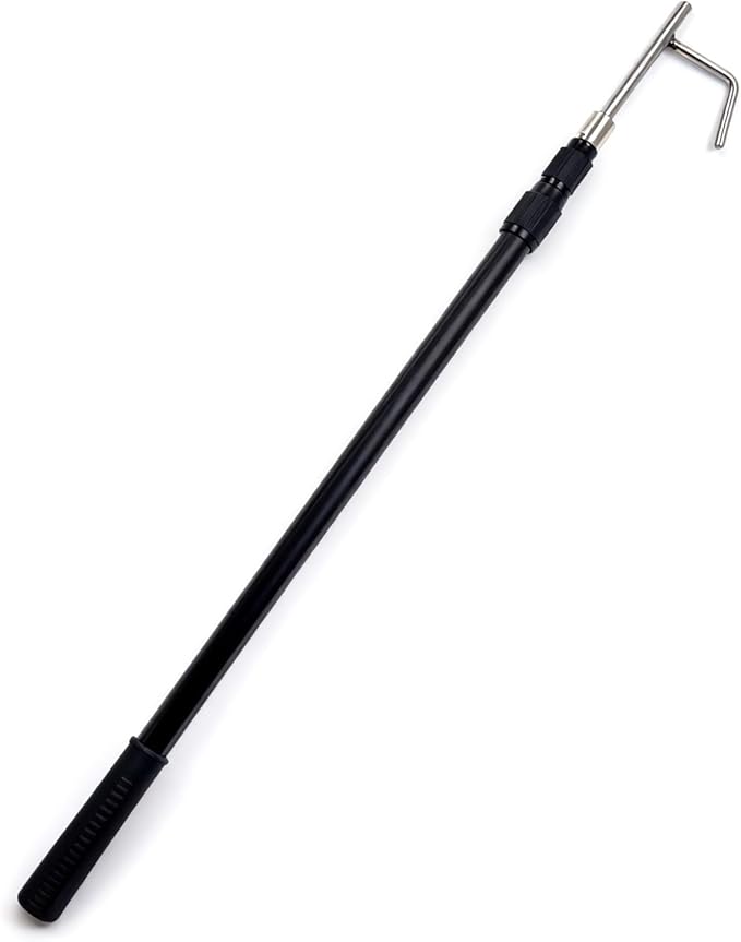 83 Cargo Grabber Hook - Aluminum Alloy Telescoping Pole with Steel Claw for Truck Beds, High Shelves & Hard-to-Reach Areas