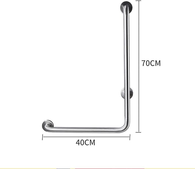 Shower Handicap Grab Bars for Bathroom Wall, L-Shaped Grab Bar, Stainless Steel Bathtub Safety Support Rail,Chromed Armrest,Elderly, Disabled Toilet Anti-Skid Safety Handle, Towel Rack (Size : Left)