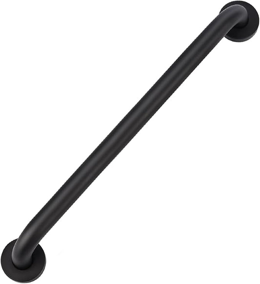 supregear Grab Bars for Bathroom, 20 Inch Length Black Shower Safety Grab Bar, 1 Inch Diameter 201 Stainless Steel Anti-Slip Handle for Senior, Elderly, Handicap
