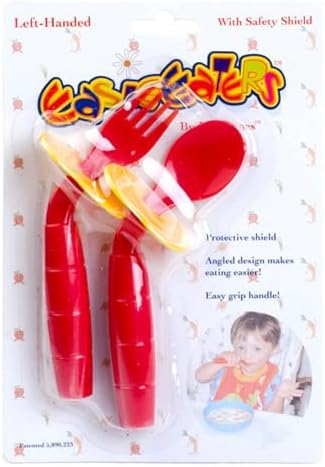 EasieEater Utensils, Left handed W/Shield - Color may vary