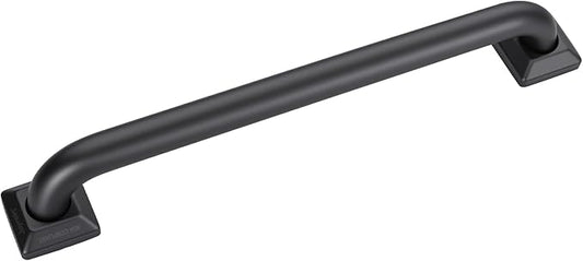 joyrain 500lb Capacity Stainless Steel Grab Bar - Heavy Duty Bathroom Safety Rail for Elderly, Anti-Slip Shower Handle, ADA Compliant (Matte Black, 12 inch)