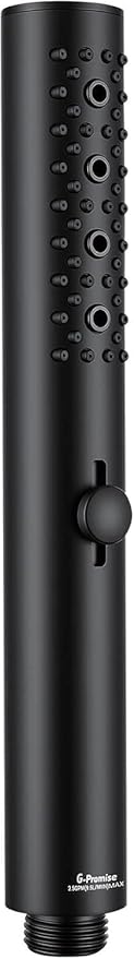 G-Promise All Metal Round 3 Function Handheld Shower Head, Easy and Quick Switch to Massage Mode, Bathroom Shower Wand Design Exquisite Luxury, 2.5 GPM, Matte Black