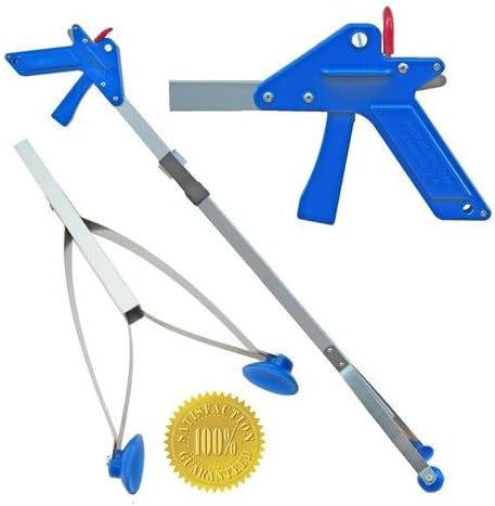ArcMate 42" EZ Reacher Deluxe - Grabber Reacher with 5 lb. Pickup Capacity, 4.5" Wide Fingers, Locking Handle, Heat Resistant Silicone Tips - Grabber Tool for Elderly, Post Op, Accessibility