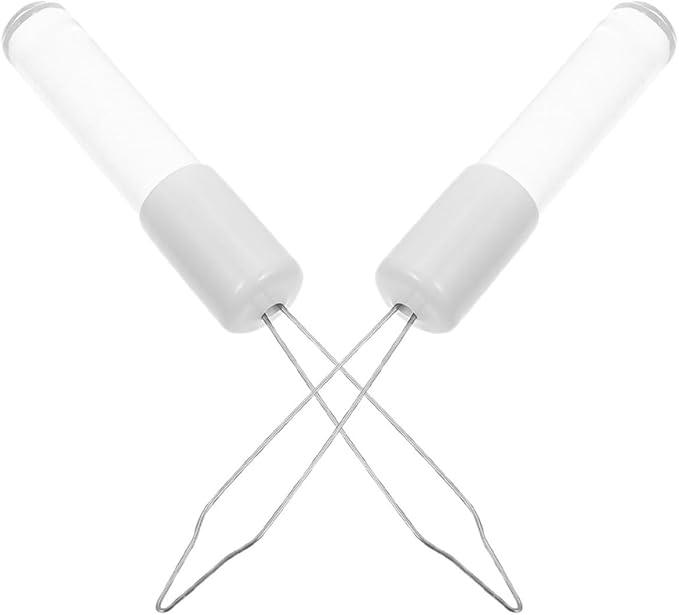 2pcs Acrylic Button Hook and Zipper Pull Assist Tool for Seniors Elderly Dressing Aid Clothing Fastener Helper for Mobility and Daily Living