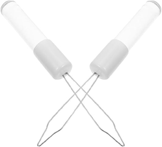 2pcs Acrylic Button Hook and Zipper Pull Assist Tool for Seniors Elderly Dressing Aid Clothing Fastener Helper for Mobility and Daily Living