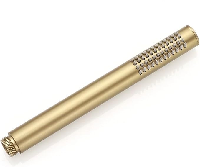 Hand Shower Round Wand Handheld Shower Spray High Pressure Single Function Luxury Hand Showerhead Brushed Gold
