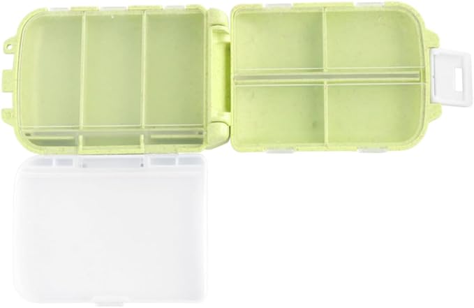 FOMIYES 2pcs Foldable Straw Medicine Organizer Portable Pill Case Pocket Dispenser
