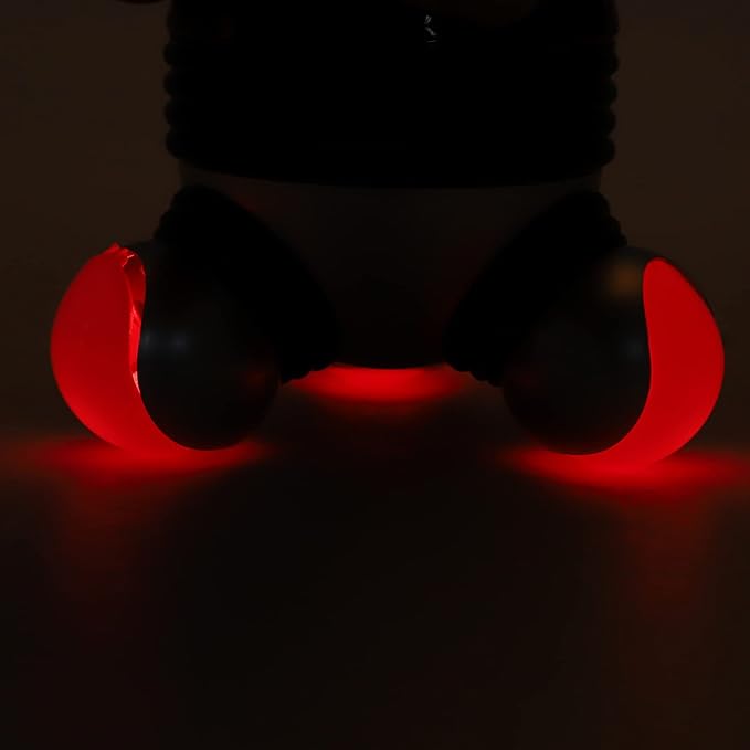 CDQL Mini Portable Hand Held Body Vibrating Massager Electric Full Body Massager with LED Light Battery Operated Vibration Massage for Hand Head Neck Back Legs Arms Pain Release (Red)