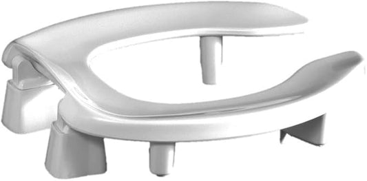 Centoco 3 inch Raised Toilet Seat for Seniors, Round, Open Front No Cover, Plastic, Made in the USA, 3L300STSCC-001, White